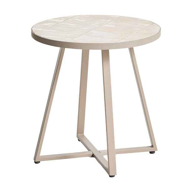Kulatý zahradní stolek s keramickou deskou ø 45 cm Tella – Kave Home