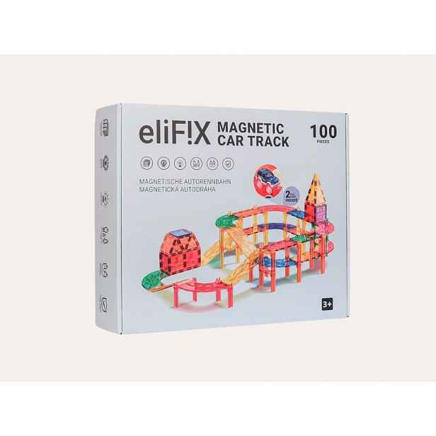 Magnetická stavebnice EliFix fresh - autodráha 100 ks