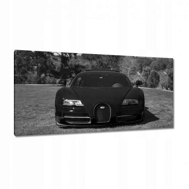 Obrazy 115x55 Černé Bugatti Auto