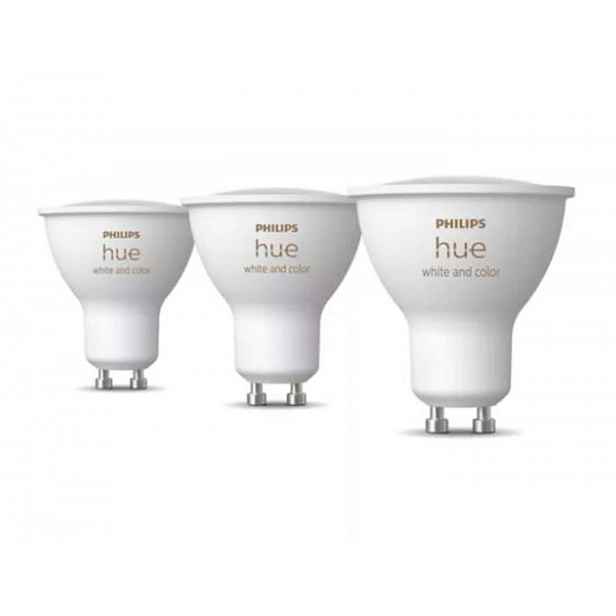 Philips Hue White and Color Ambiance - Chytrá LED žárovka GU10, 400 lm, 3 ks 929003666503