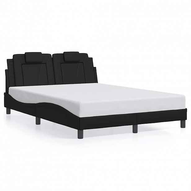 vidaXL Rám postele Viana bez matrace černý 140x200 cm umělá kůže
