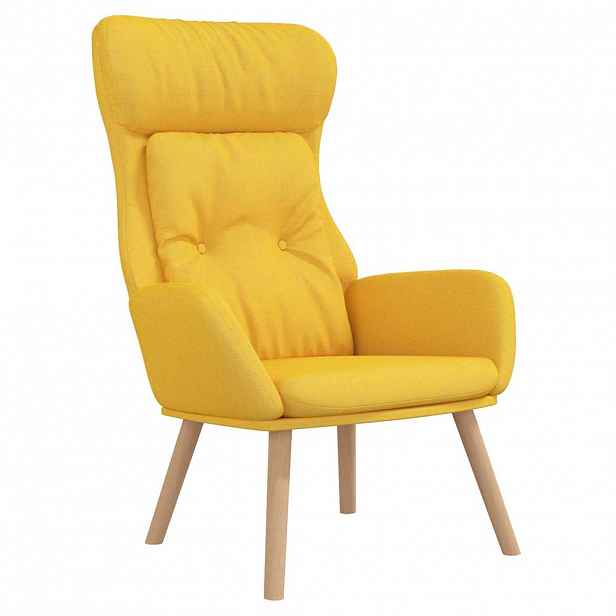 vidaXL Relaxační křeslo hořčicově žluté textil