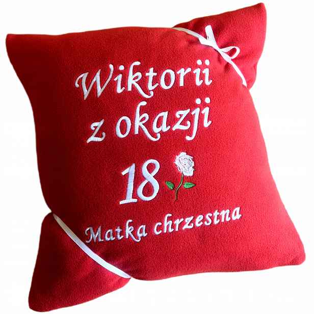 Dárek k 18. Narozeninám, osmnáctka pro kmotřičku od kmotry Polštář