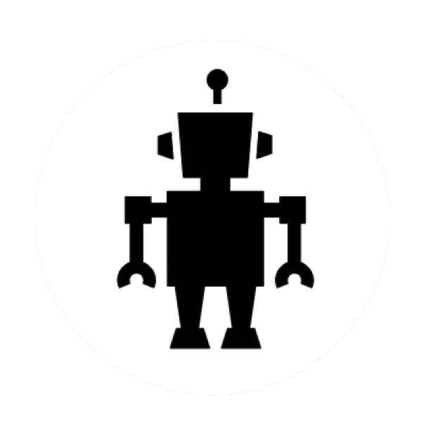 Označto Štítek, nálepka do dětského pokoje - Roboti, skládačky Barva písma: Černé na bílém