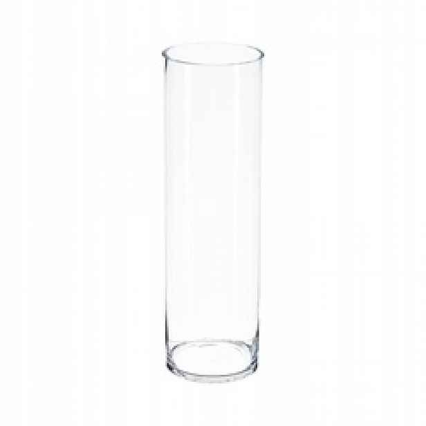 Průhledný Válcová Váza Sklo Výška 50 CM Průměr 15 CM