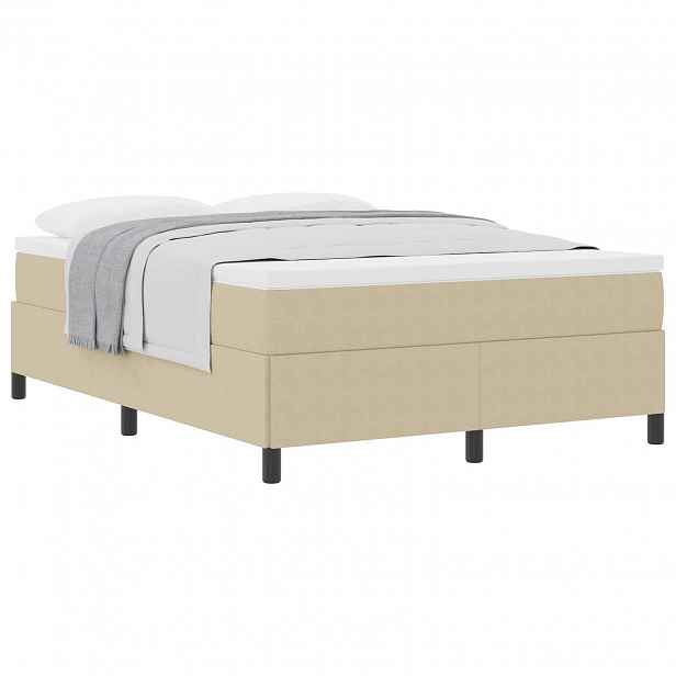 vidaXL Postel s boxspringem Šedozelená 160 x 200 cm Žebrovaná látka