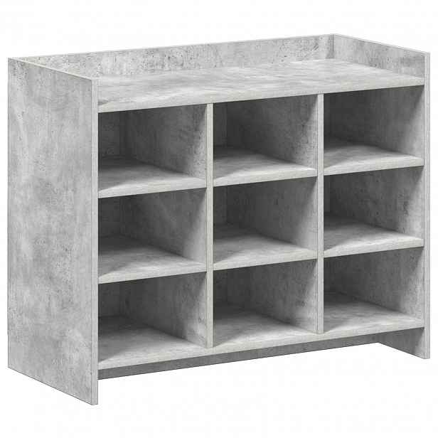 vidaXL Skříň na obuv Betonově šedá 85 x 39,5 x 70 cm Kompozitní dřevo