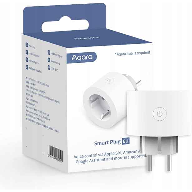 Dálkově ovládaná chytrá zásuvka Aqara Smart Plug Eu Bílá SP-EUC01