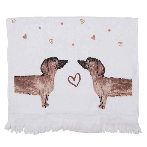 Kuchyňský froté ručník s jezevčíky Dachshund Love - 40*66 cm Clayre & Eef