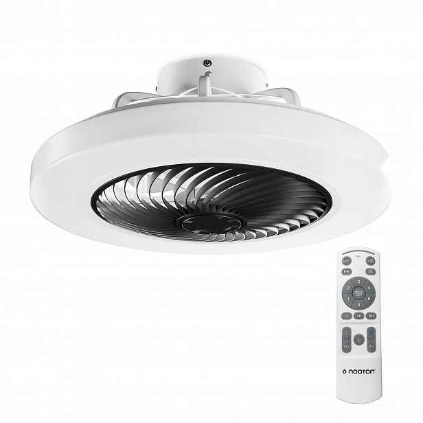 Noaton 12050B Triton, černá, stropní ventilátor se světlem
