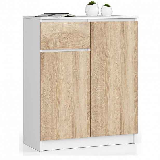 RAUMHIRSCH FURNITURE KOMODA bílá, dub Sonoma 99/80/40