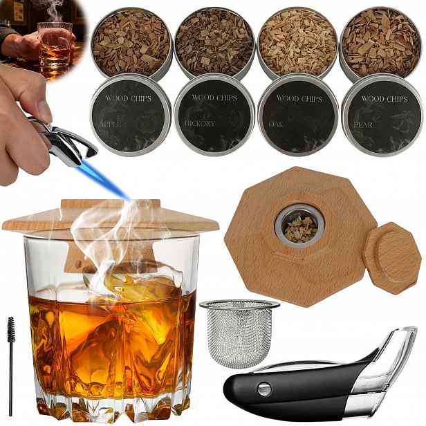 Sada Na Uzení Whisky S Nářadím Udírna Jako Dárek Pro Manžela