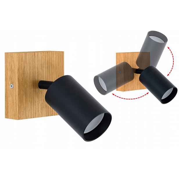 Spot Led stropní svítidlo Dubová Modern 10x10cm GU10 Pohyblivé Nástěnný svítidlo