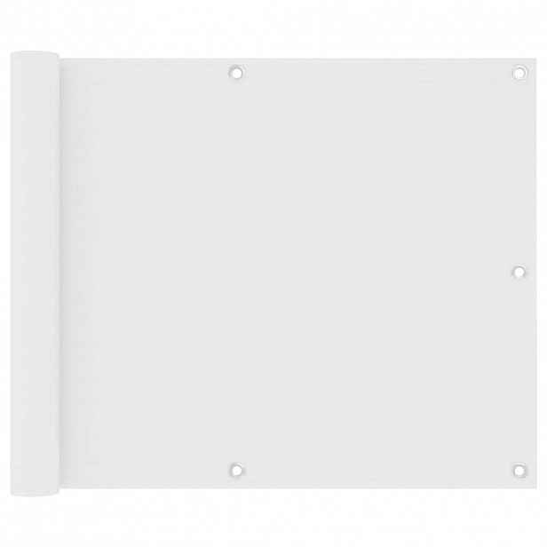 vidaXL Balkónová zástěna bílá 75 x 500 cm oxfordská látka