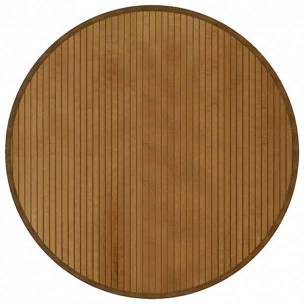 vidaXL Koberec kulatý hnědý 80 cm bambus