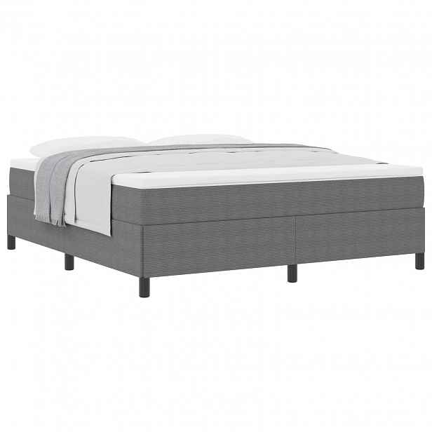 vidaXL Postel s boxspringem Světle šedá 180 x 200 cm Žebrovaná látka