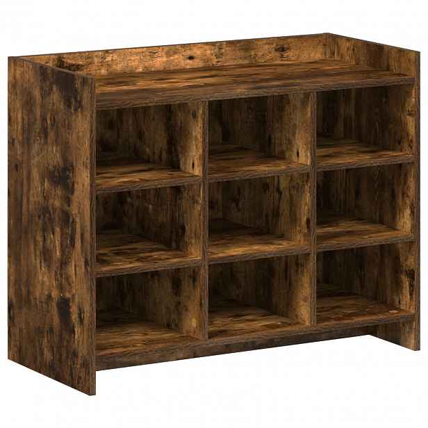 vidaXL Skříň na obuv Kouřový dub 85 x 39,5 x 70 cm Kompozitní dřevo