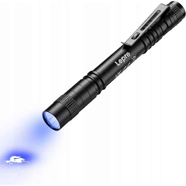 Uv svítilna 365 nm s filtrem – kompaktní se sponou