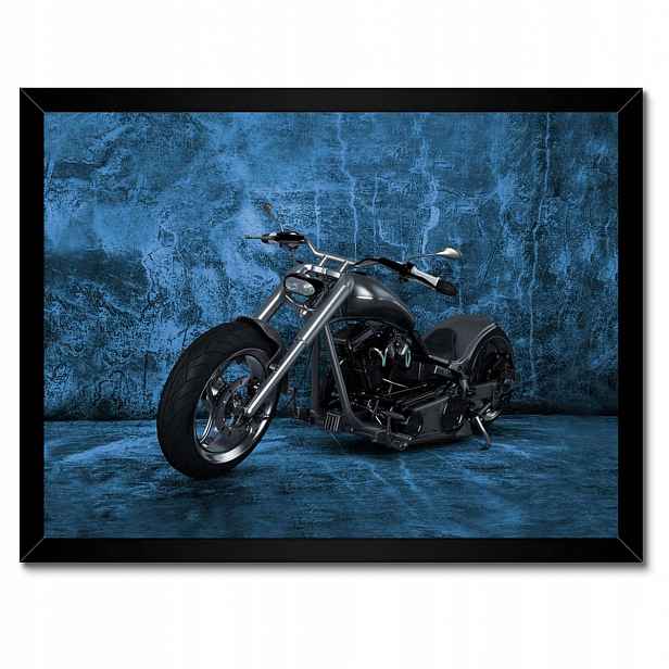 Plakáty v rámu 40x30 Modrá stěna Chopper