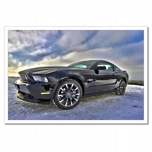 Plakáty v rámu 60x40 Ford Mustang v zimě