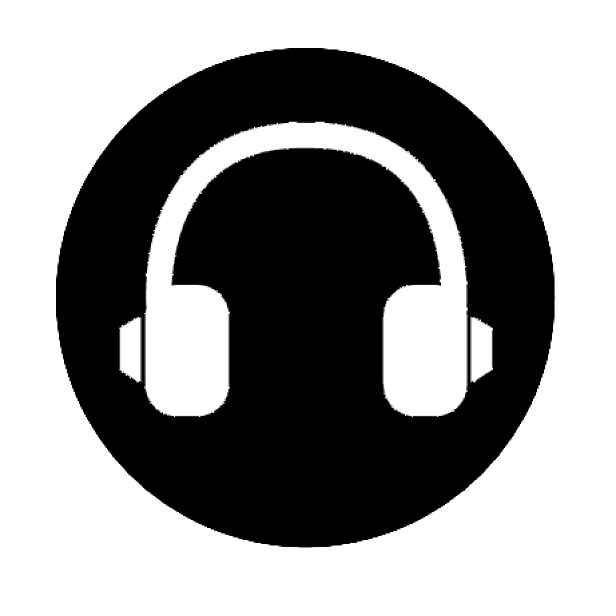 Označto Štítek, nálepka do dětského pokoje - Sluchátka/ hudba/ elektronika Barva písma: Bílé na černém
