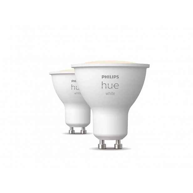 Philips Hue White - Chytrá LED žárovka GU10, 400 lm, teplá bílá, 2 ks 929003666902
