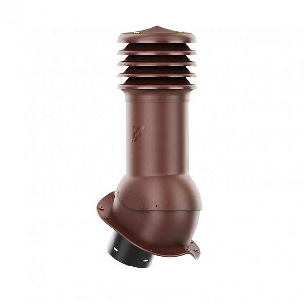 Větrací komín HiVent pro plechovou střešní krytinu, profil N, 125 mm, bronzový