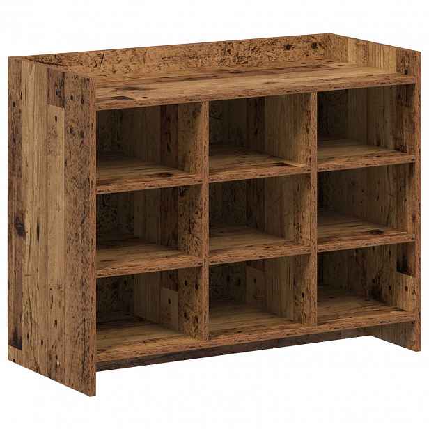 vidaXL Skříň na obuv Staré dřevo 85 x 39,5 x 70 cm Kompozitní dřevo