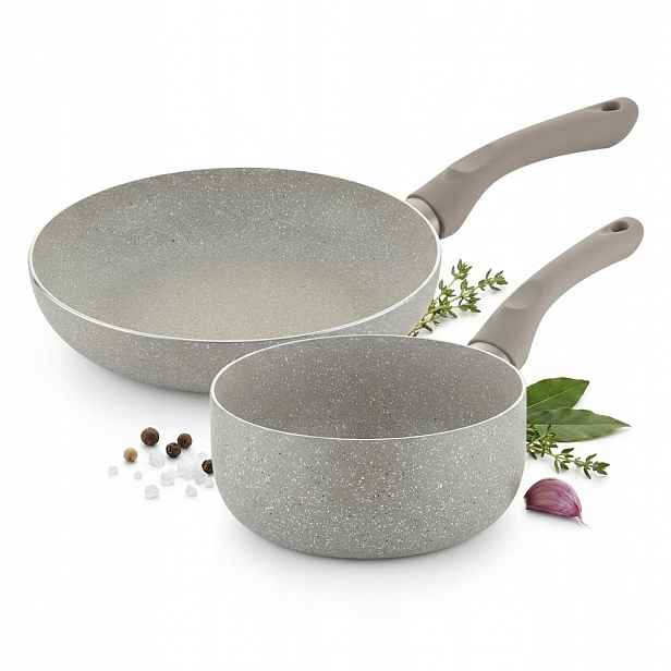 Malá Tradiční Nepřilnavá Pánev Indukce Plyn 24 cm Rendlík 16 cm