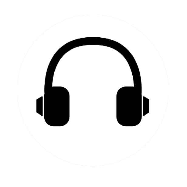 Označto Štítek, nálepka do dětského pokoje - Sluchátka/ hudba/ elektronika Barva písma: Černé na bílém