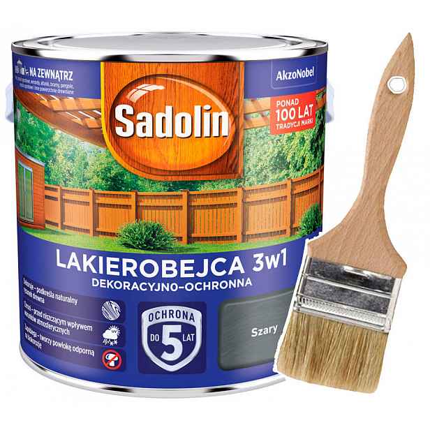 Sadolin Lakovna na dřevo 3v1 2,5L Šedá