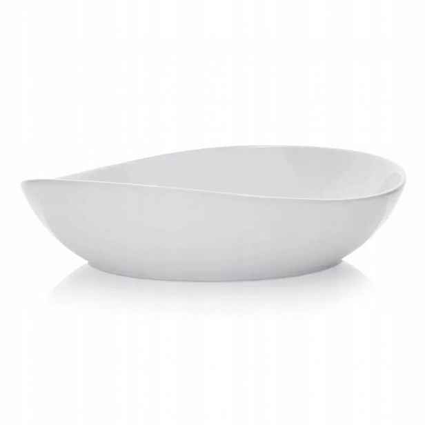 Salátová mísa Duka Time 30 cm 2,5 l Bílá porcelánová na servírování
