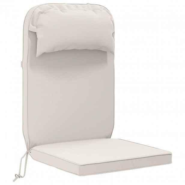 vidaXL Polštář na sluneční lehátko 100% polyester Bílá 55 x 124 x 5 cm