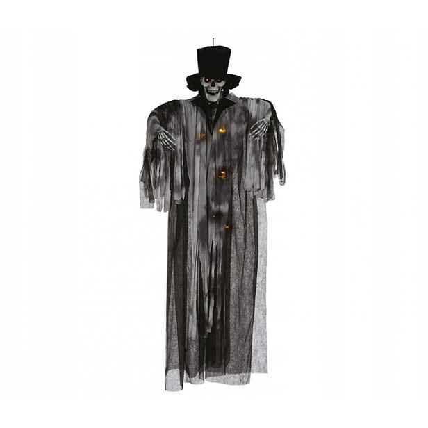 Závěsná Dekorace Kostlivec S Kloboukem 180 CM Halloweenská Kostra