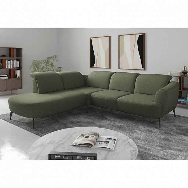 Sit & More ROHOVÁ SEDAČKA, textil, olivově zelená