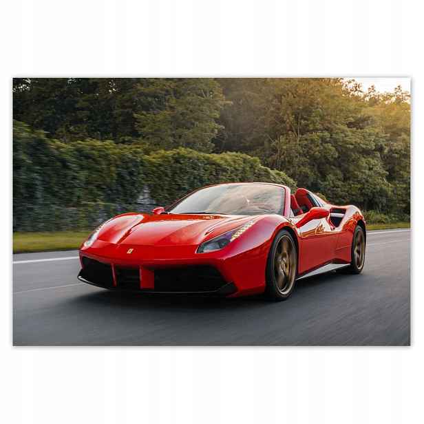Plakáty 200x135 Červené Ferrari Cesta