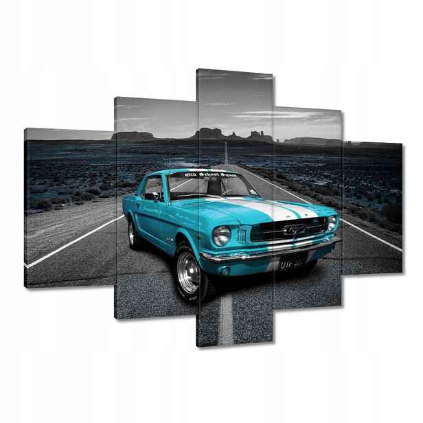 Obrazy 150x105 Modrý Ford Mustang