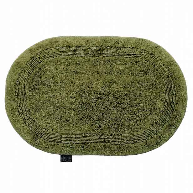 Koupelnová předložka Mocadesign 50x75 elips olivová