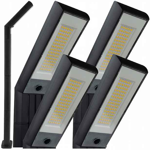 Sloupek solární zahradní lampa Led Zapichovací Snímač soumraku 4000K Zahrada x 4