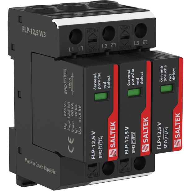 Svodič přepětí T1+T2 Saltek FLP-12,5 V/3