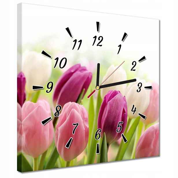 30x30 Krásné tulipány Hodiny