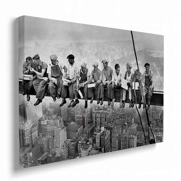 Obraz na plátně Oběd na Rockefellerově centru New York Manhattan 70x50 cm
