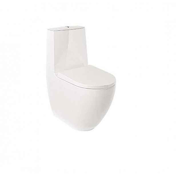 Kludi Resa D - WC kombi mísa, vario odpad, Rimless, SpiralFlush, lesklá bílá 24WCB0543