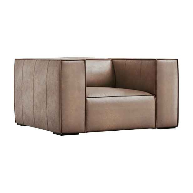 Světle hnědé kožené křeslo Madame – Windsor & Co Sofas