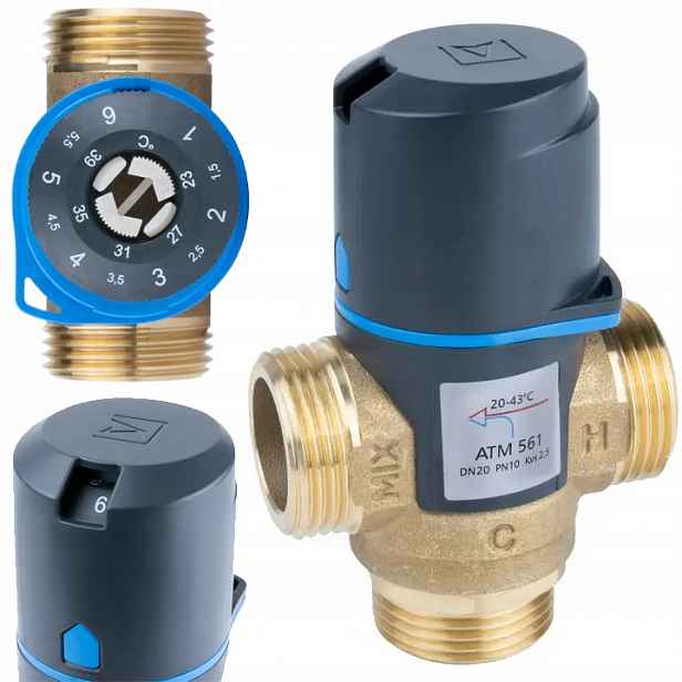 Termostatický Směšovací Ventil Atm 561 1 Cal 20-43°C Kvs 2,5 m³/h Afriso