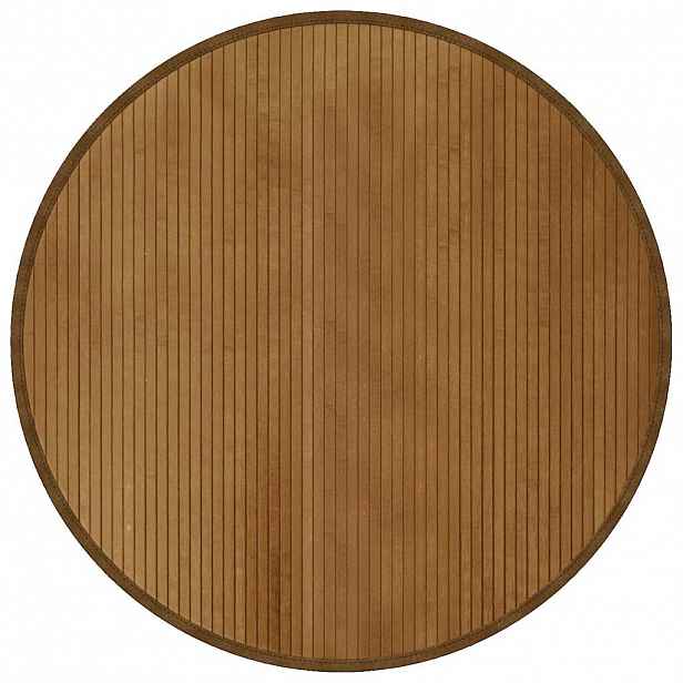 vidaXL Koberec kulatý hnědý 100 cm bambus