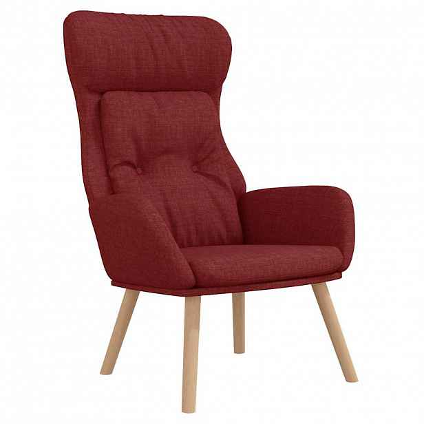 vidaXL Relaxační křeslo vínové textil