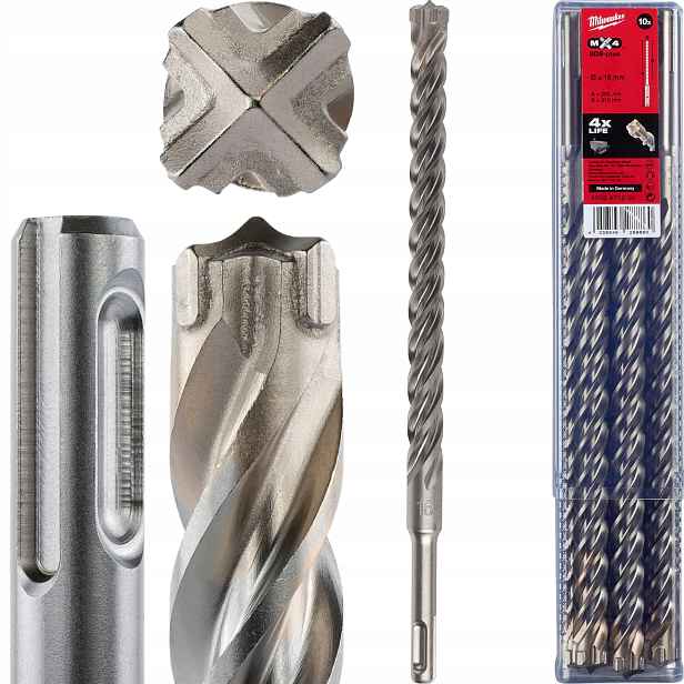 Vrtáky do betonu Sds Plus 16 x 210/260 mm 10 ks Milwaukee MX4