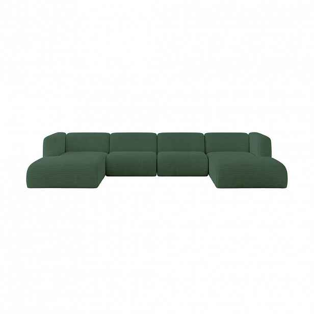 ALTDECOR SEDACÍ SOUPRAVA DO U MIRA-U2 408x179x70 Zelená Manšestr