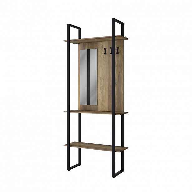 Vicco ŠATNÍ SKŘÍŇ Livi Antracit 90 x 215 cm s háčkem a zrcadlem